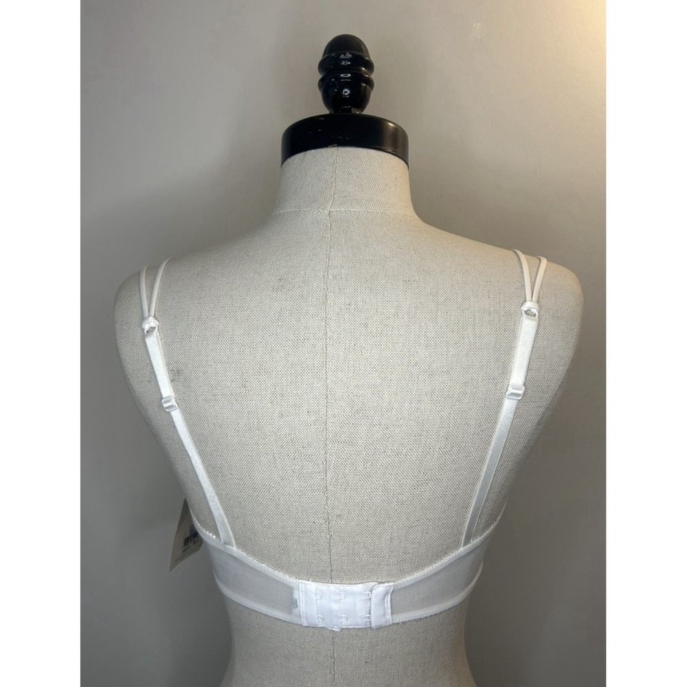 Calvin Klein White Sheer Bra Lacy Underwire Nylon Elastane Womens 36D - Picture 2 of 7